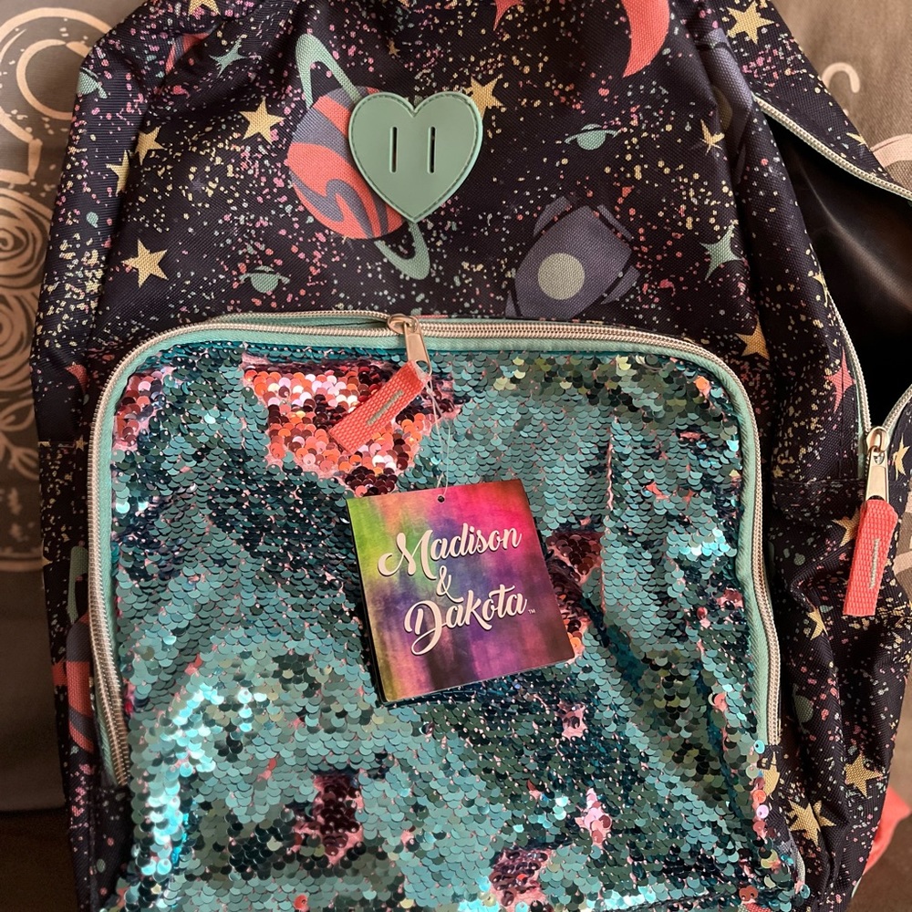 Girls flip sequin backpack